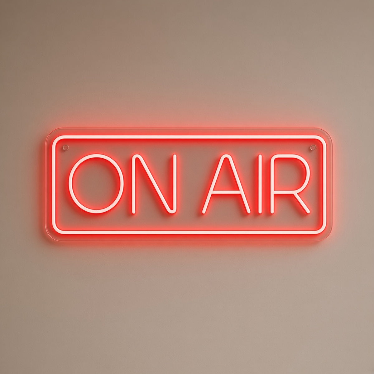 On Air Frame for Podcast Studio Recording Room LED Neon Sign - natural light view