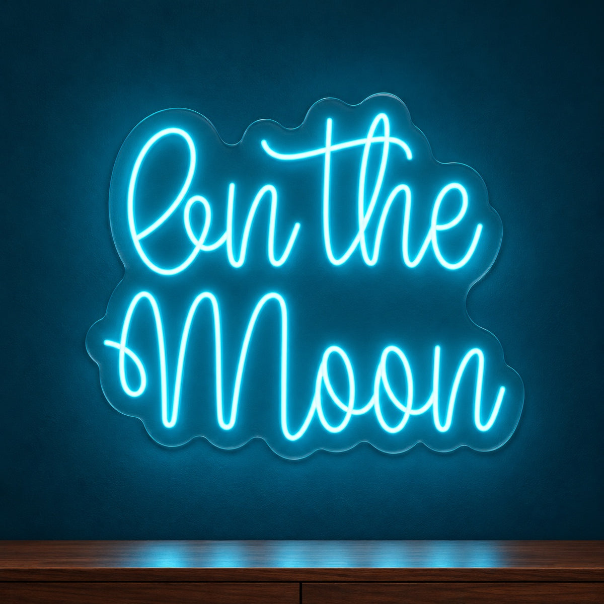 On The Moon LED Neon Sign - product hero