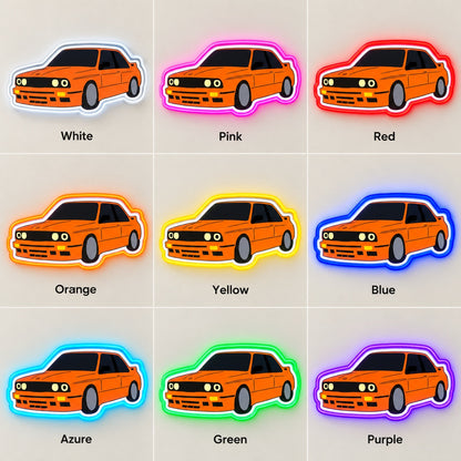 Sport Coupe LED Neon Sign - nine-color grid