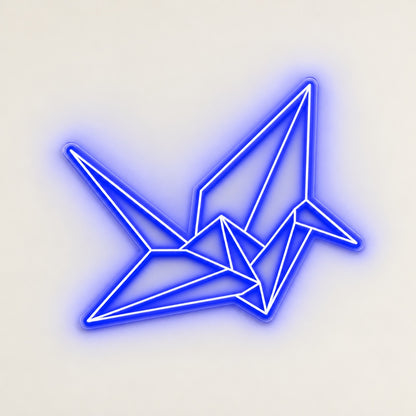 Origami Crane LED Neon Sign - natural light view