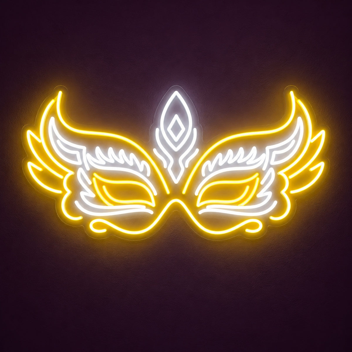 Ornate Masquerade Mask LED Neon Sign - product hero