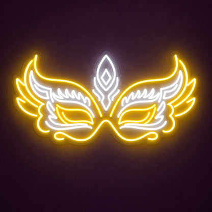 Ornate Masquerade Mask LED Neon Sign - product hero