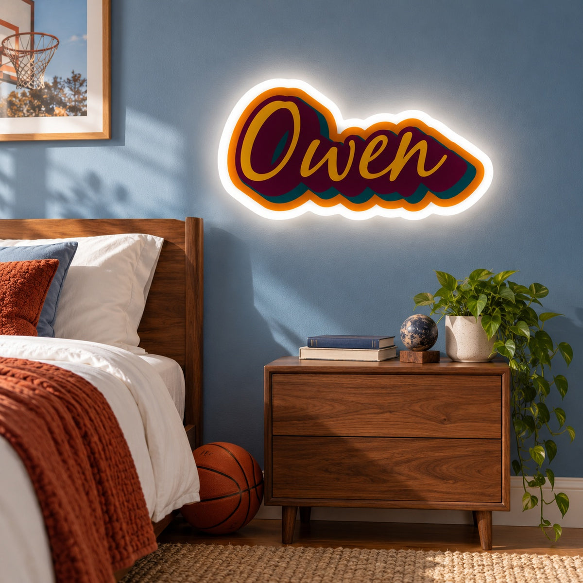 Owen LED Neon Sign - lifestyle view