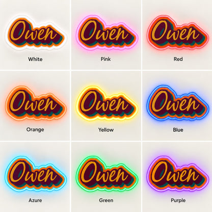 Owen LED Neon Sign - nine-color grid