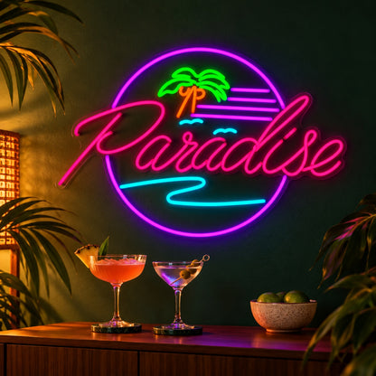 Paradise LED Neon Sign - advertising view
