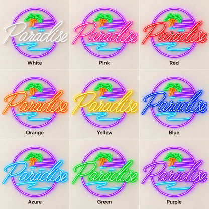 Paradise LED Neon Sign - nine-color grid