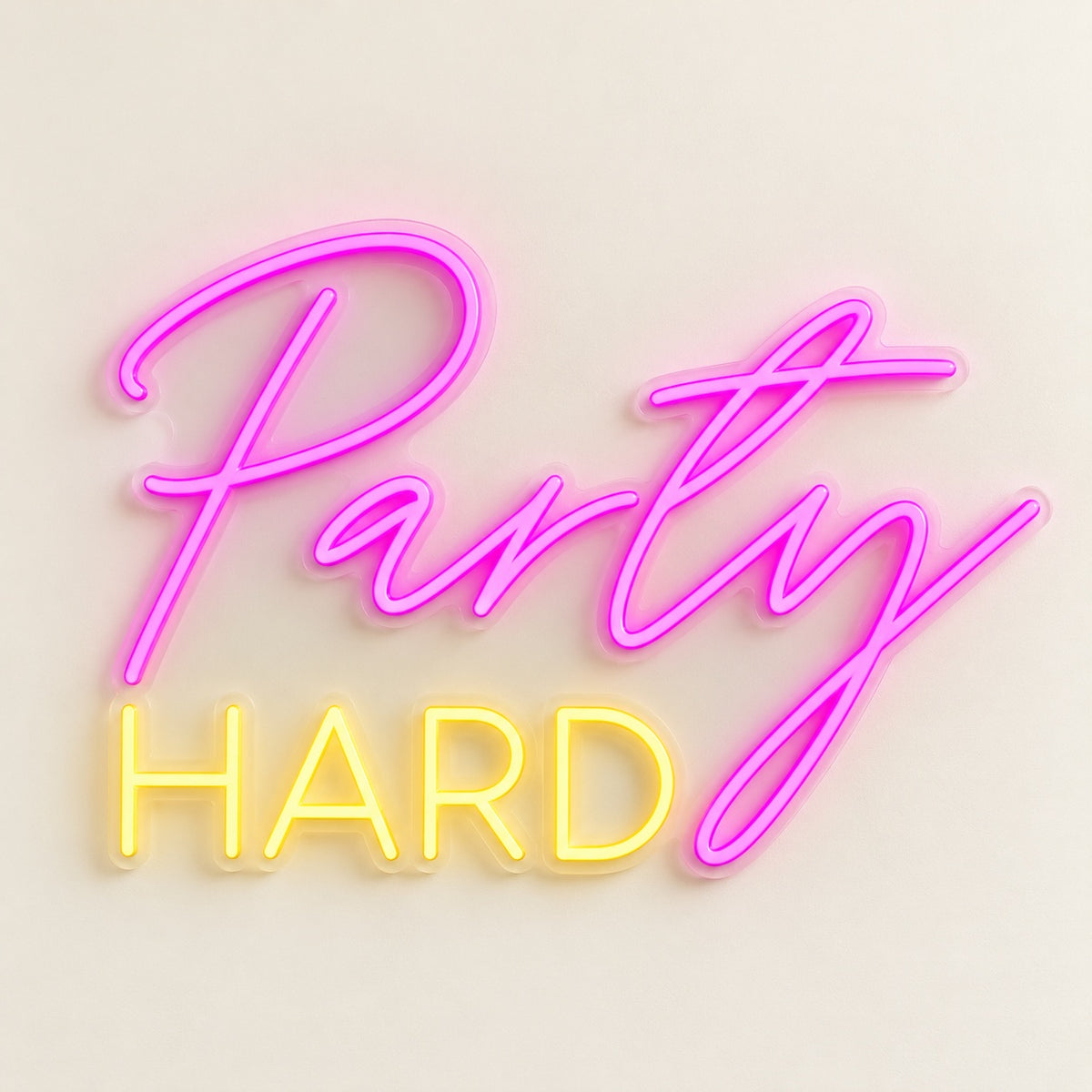 Party Hard LED Neon Sign - natural light view