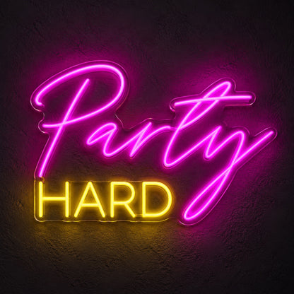 Party Hard LED Neon Sign - product hero