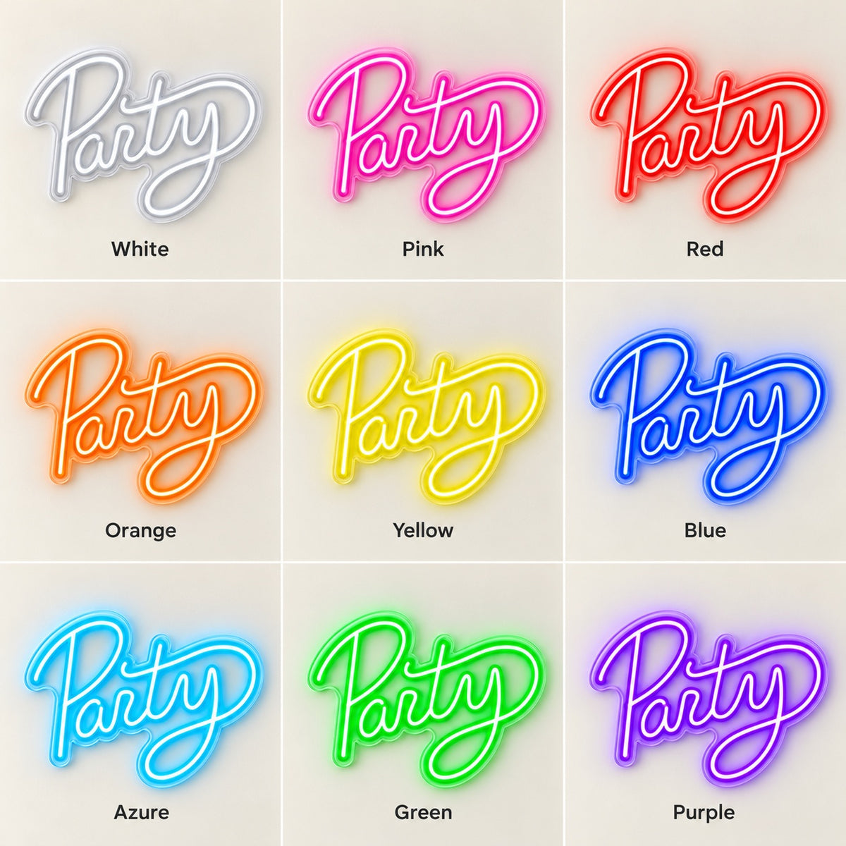 Party LED Neon Sign - nine-color grid