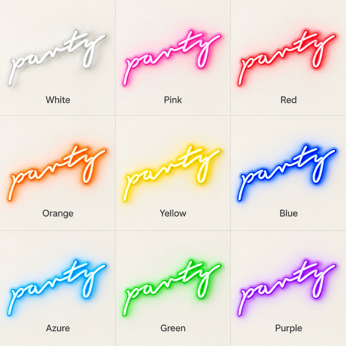 Party LED Neon Sign - nine-color grid