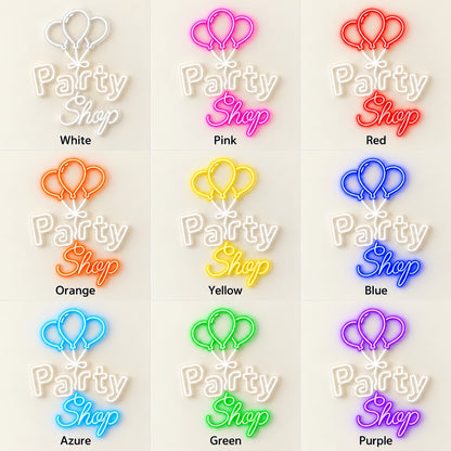 Party Shop LED Neon Sign - nine-color grid