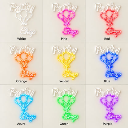 Party Shop LED Neon Sign - nine-color grid