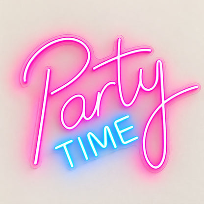 Party Time LED Neon Sign - natural light view