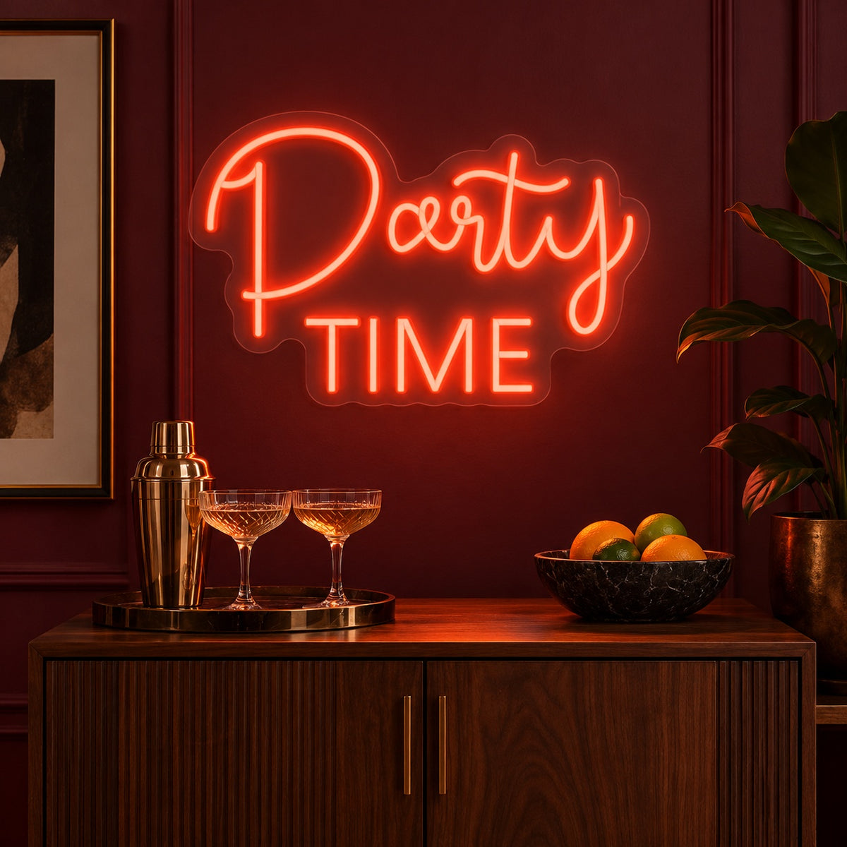 Party Time LED Neon Sign - advertising view