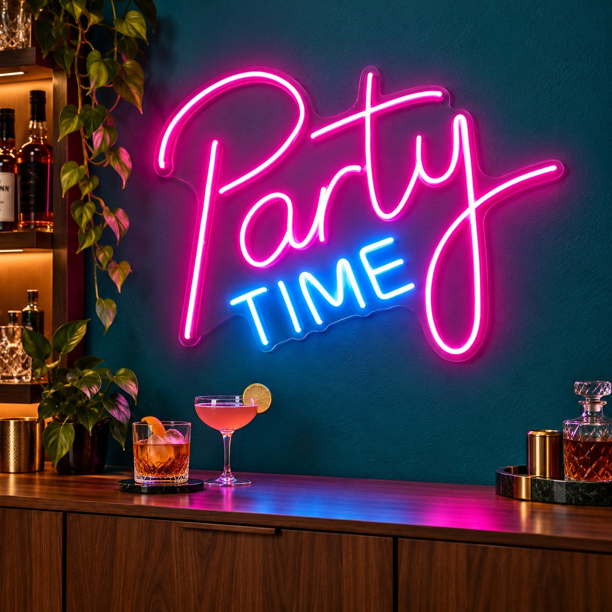 Party Time LED Neon Sign - advertising view