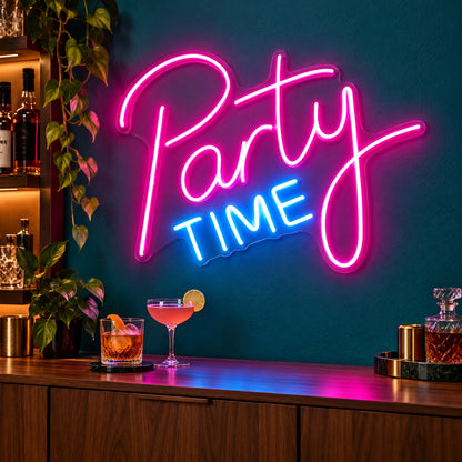 Party Time LED Neon Sign - advertising view
