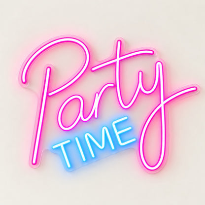 Party Time LED Neon Sign - natural light view
