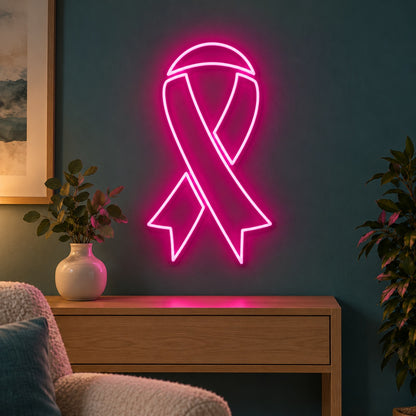Awareness Ribbon LED Neon Sign - advertising view