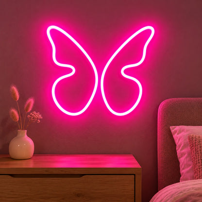 Butterfly Wings LED Neon Sign - advertising view