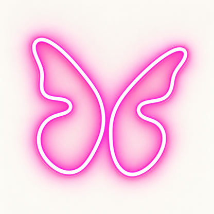 Butterfly Wings LED Neon Sign - natural light view