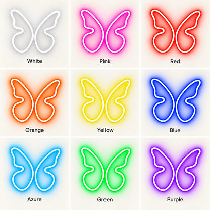 Butterfly Wings LED Neon Sign - nine-color grid