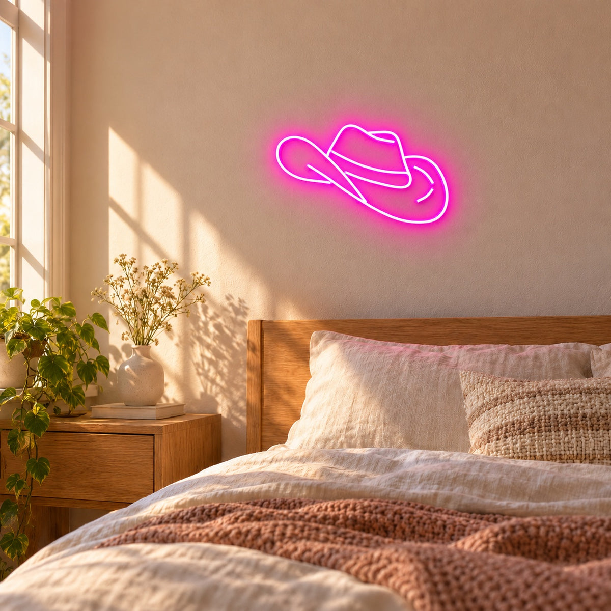 Cowboy Hat LED Neon Sign - lifestyle view