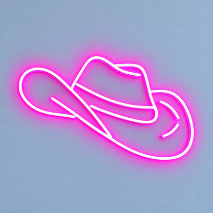 Cowboy Hat LED Neon Sign - natural light view