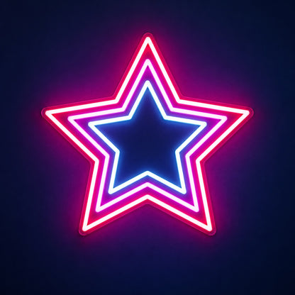 Nested Star LED Neon Sign - product hero