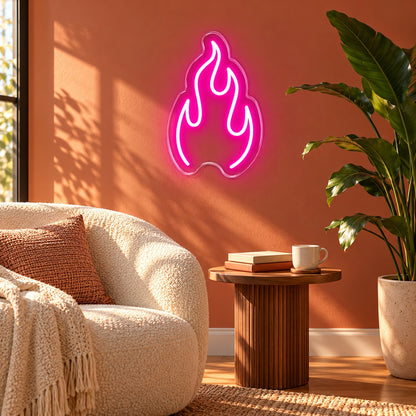Flame LED Neon Sign - lifestyle view