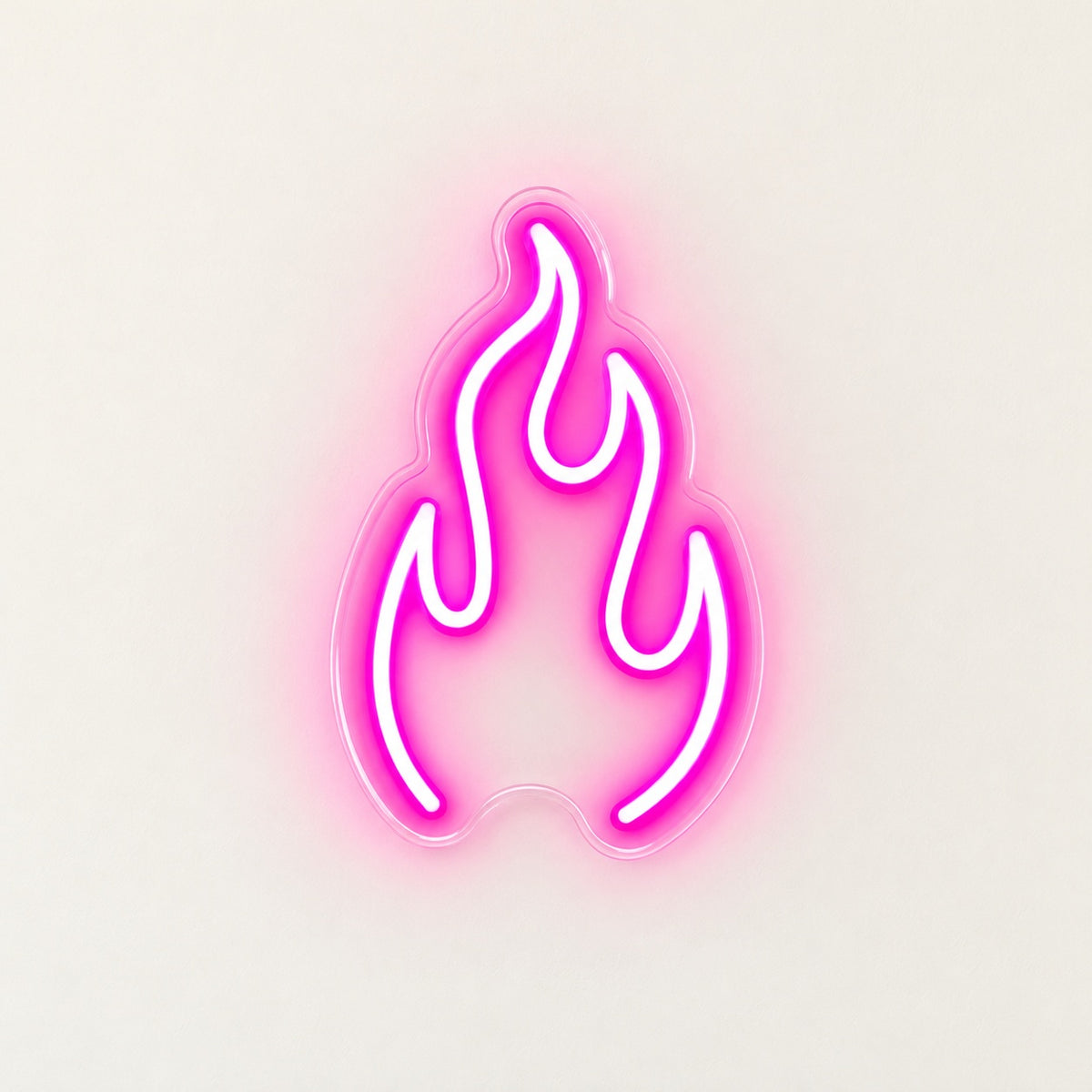 Flame LED Neon Sign - natural light view