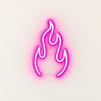 Flame LED Neon Sign - natural light view