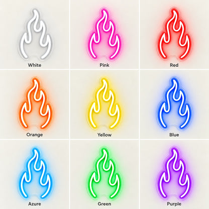 Flame LED Neon Sign - nine-color grid