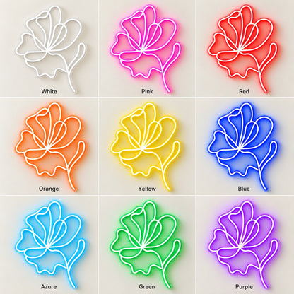 Ginkgo Leaf LED Neon Sign - nine-color grid