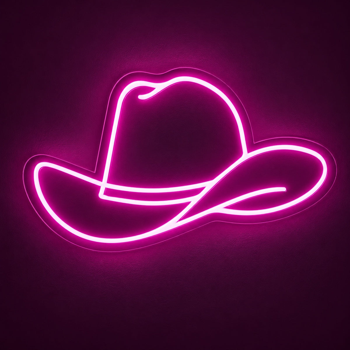 Outline Cowboy Hat LED Neon Sign - product hero