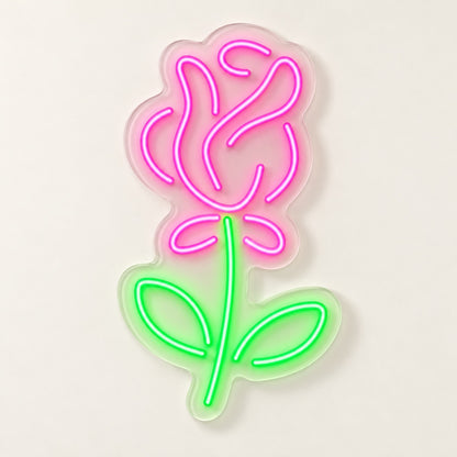 Rose Flower LED Neon Sign - natural light view