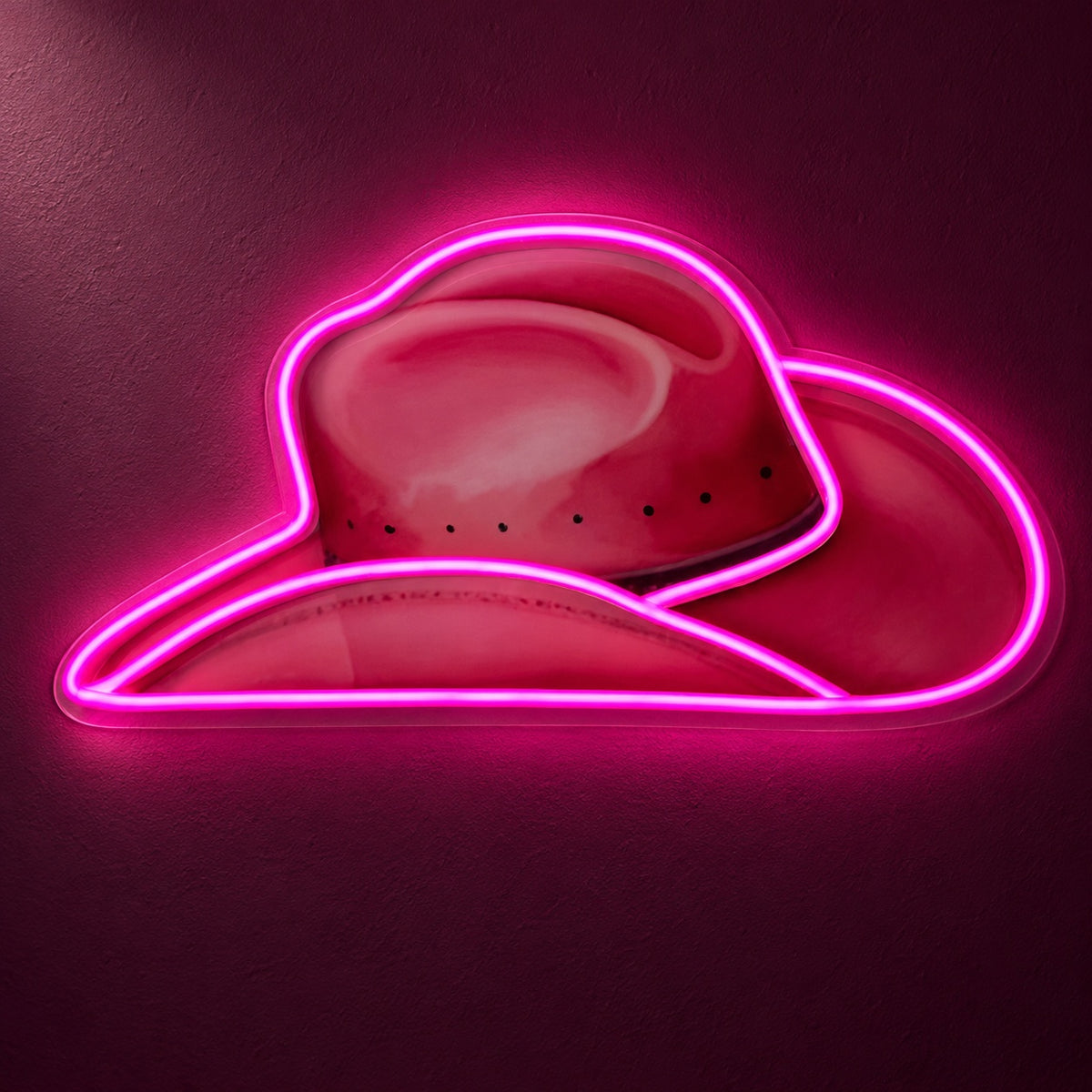 Studded Cowboy Hat LED Neon Sign - product hero
