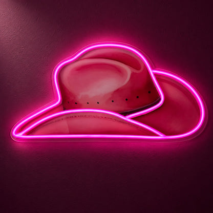 Studded Cowboy Hat LED Neon Sign - product hero