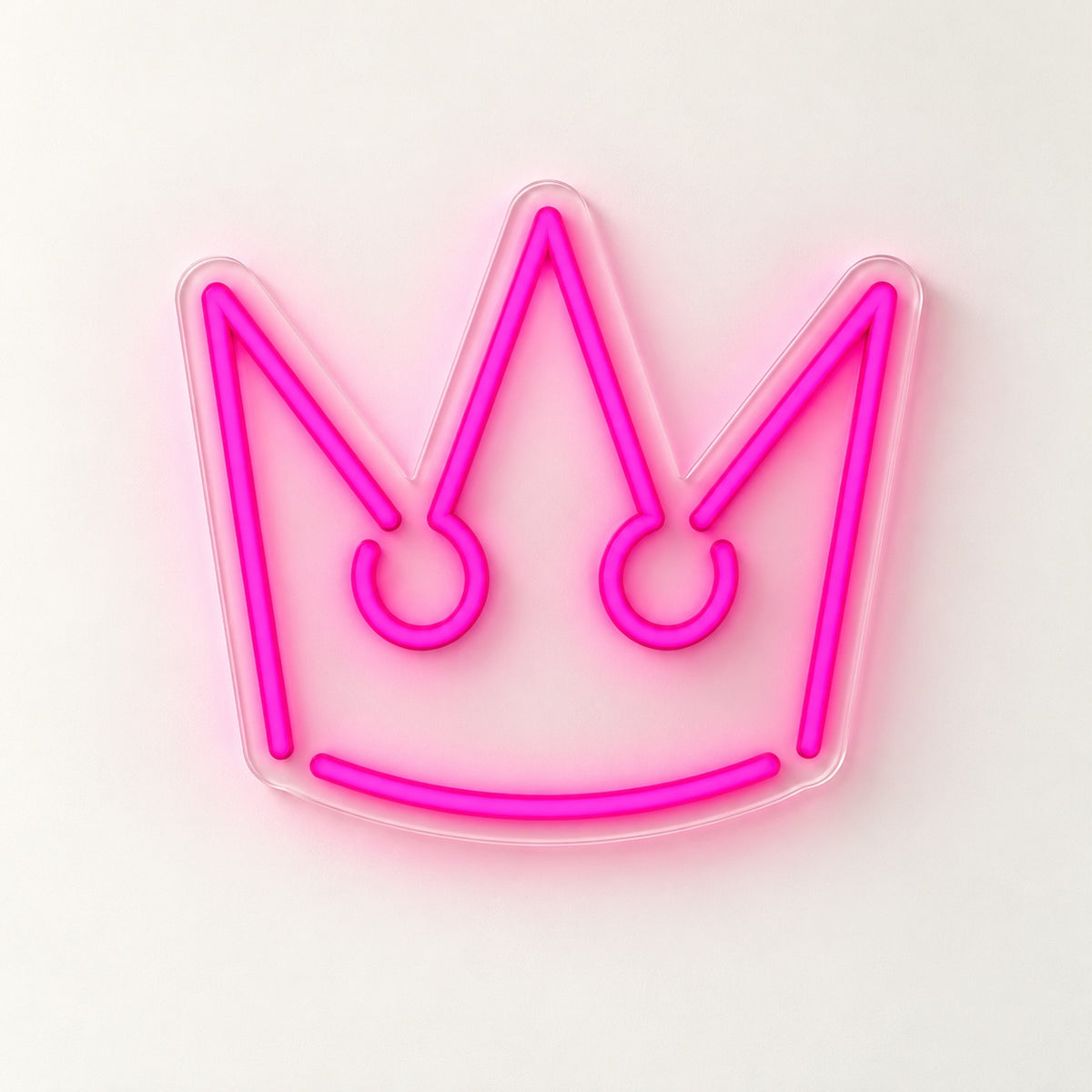 Three Point Crown LED Neon Sign - natural light view