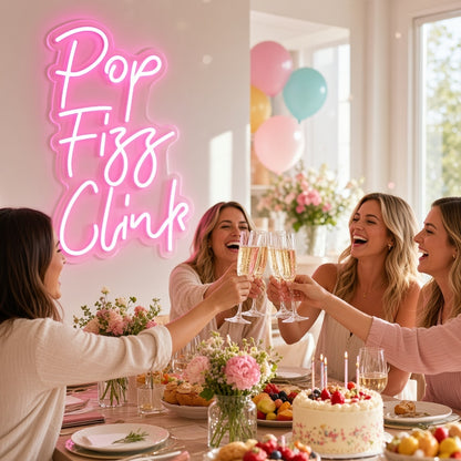 Pop Fizz Clink LED Neon Sign - lifestyle view