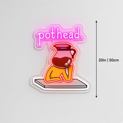 Pothead LED Neon Sign - size guide