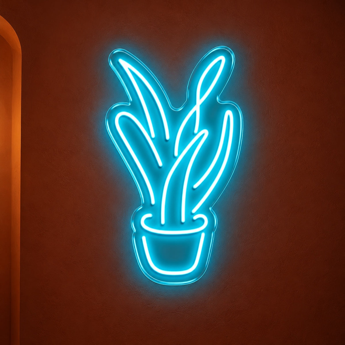 Potted Snake Plant LED Neon Sign - product hero