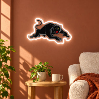 Pouncing Panther LED Neon Sign - lifestyle view