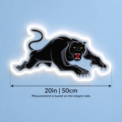 Pouncing Panther LED Neon Sign - size guide