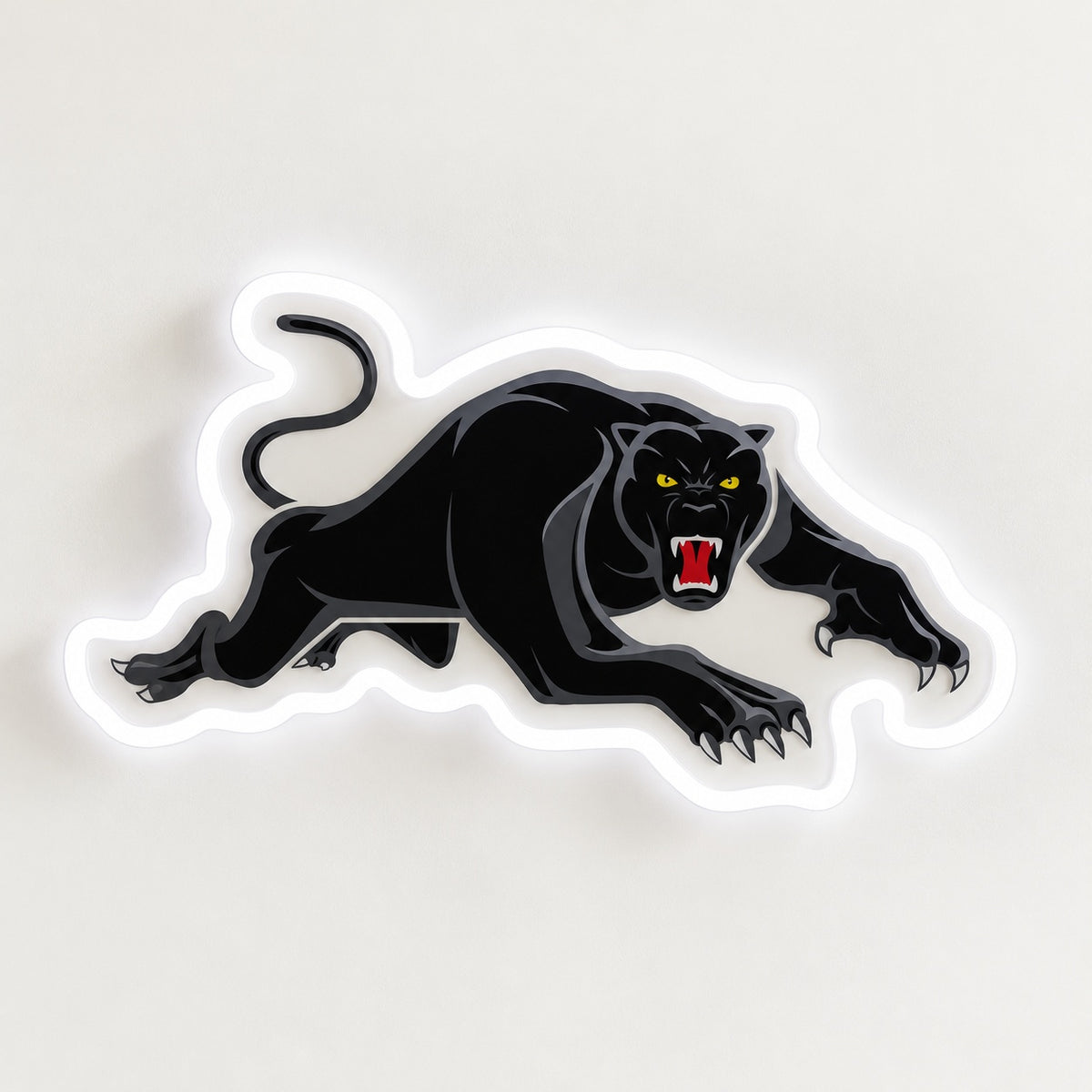 Pouncing Panther LED Neon Sign - natural light view