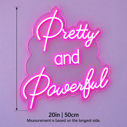Pretty And Powerful LED Neon Sign - size guide