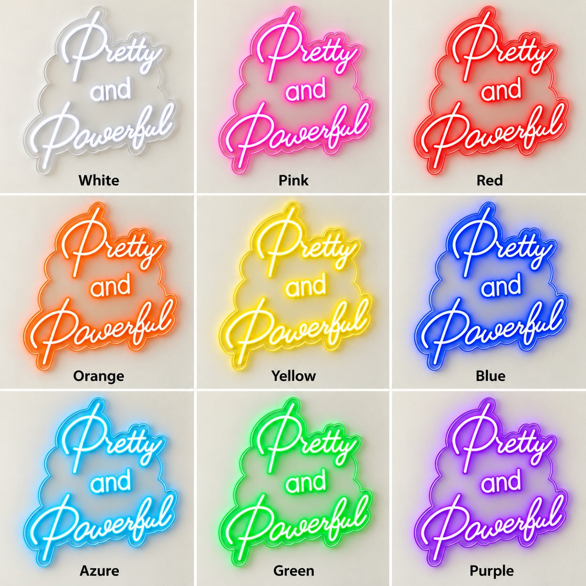 Pretty And Powerful LED Neon Sign - nine-color grid