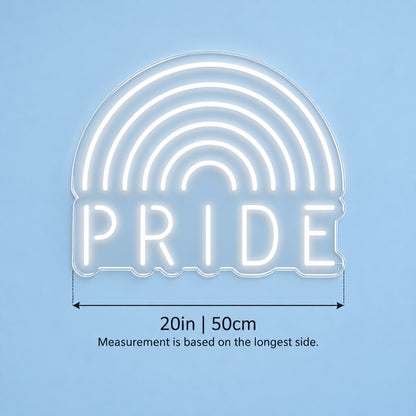 Pride LED Neon Sign - size guide