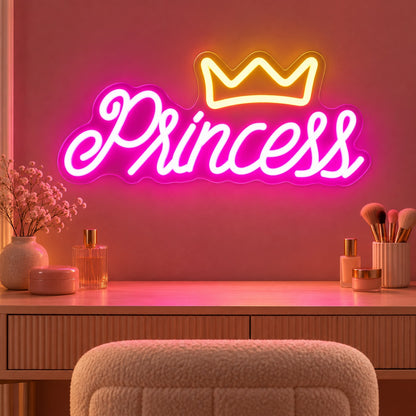 Princess LED Neon Sign - advertising view