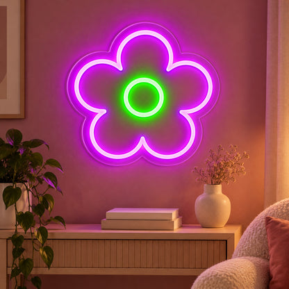 Flower LED Neon Sign - advertising view