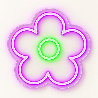 Flower LED Neon Sign - natural light view